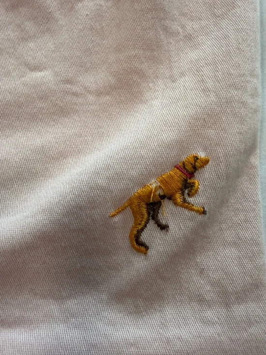 Larry Levine Pale Pink Mini Skirt with Embroidered Retrievers - Picture 9 of 11